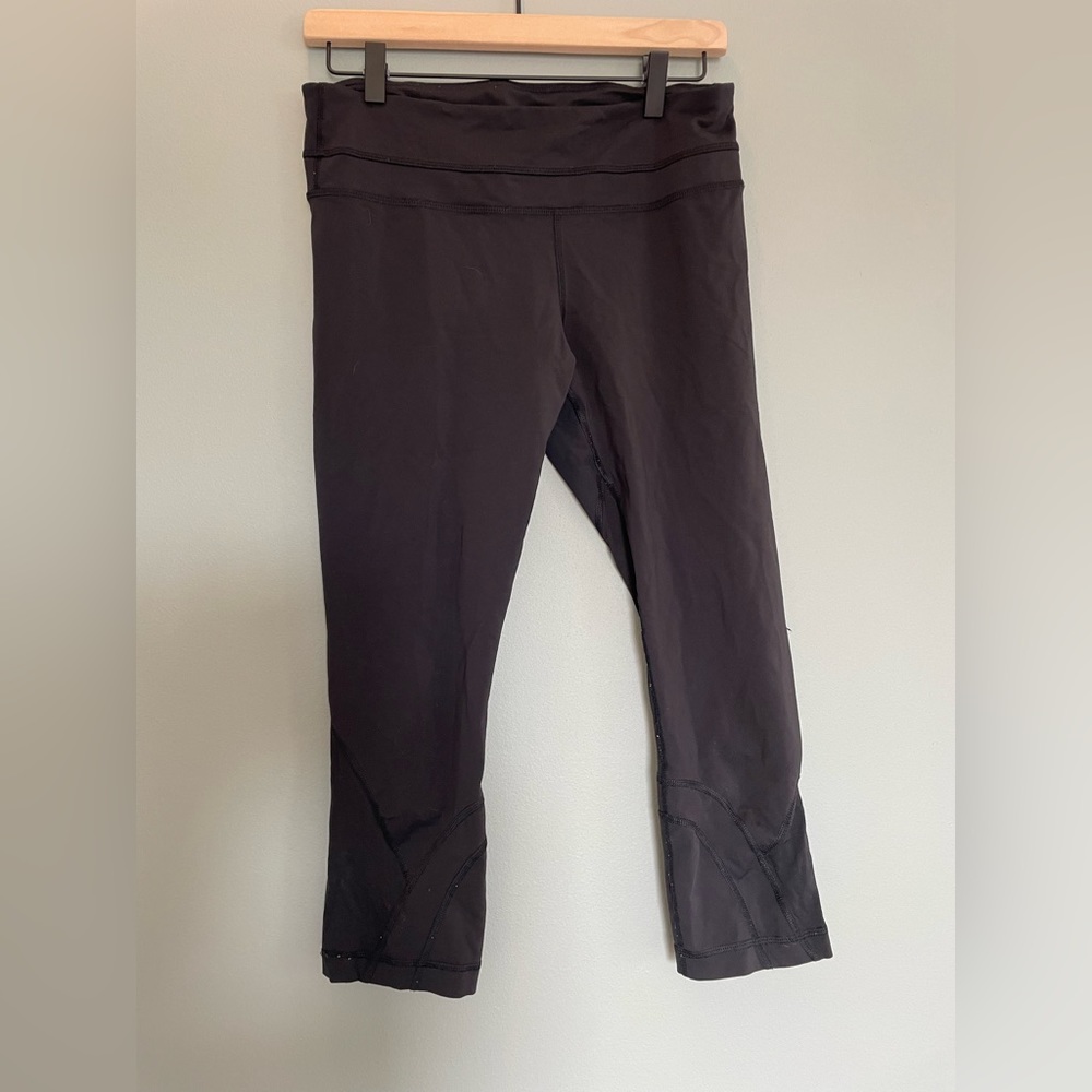 Lululemon black running tights leggings size 8